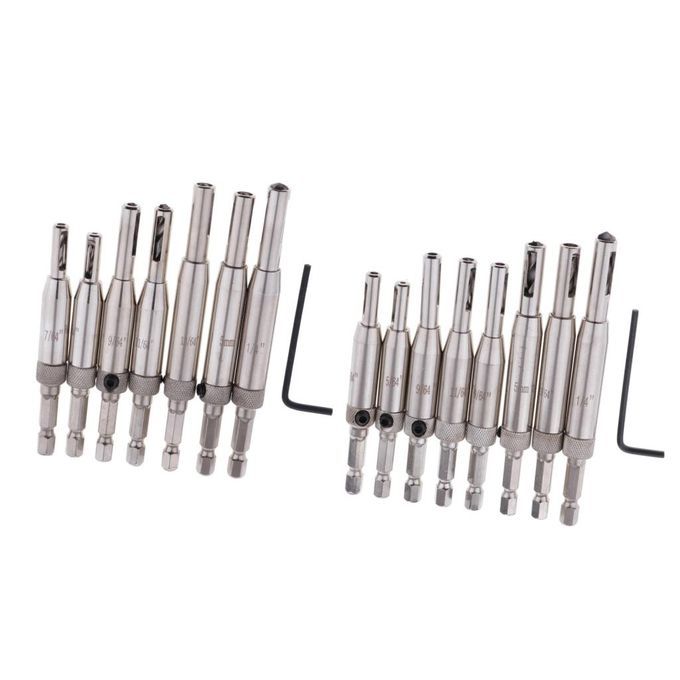 8/9x Door Self-centering Hinge Hole Open Drill Bit Twist Wood 9Pieces