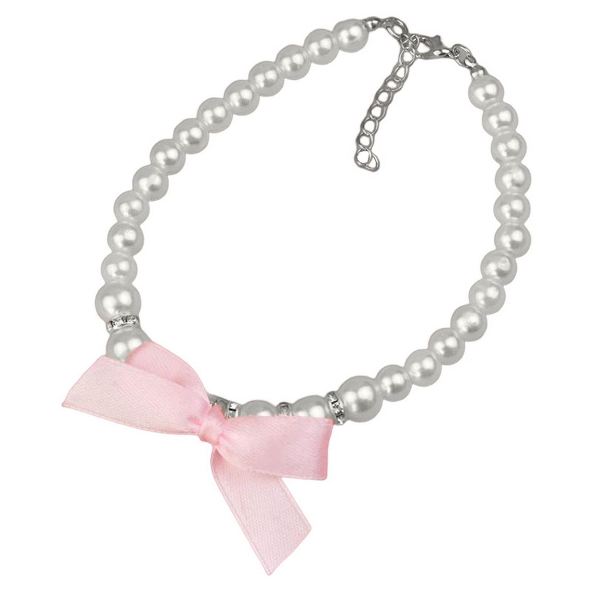 Dog Collar Pet Rhinestones Necklace Photography Prop Silver
