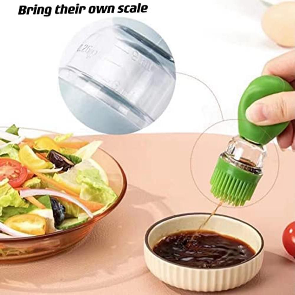 Olive Oil Dispenser Bottle with Brush, Measuring Oil Dispenser A