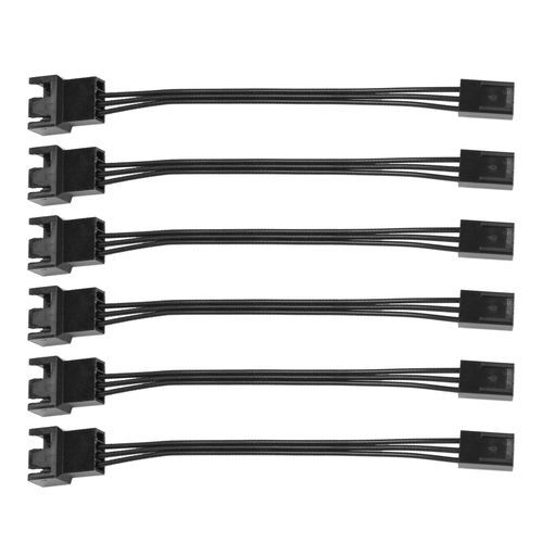 6Pcs 4Pin PWM To 3Pin Standard Fan Adapter