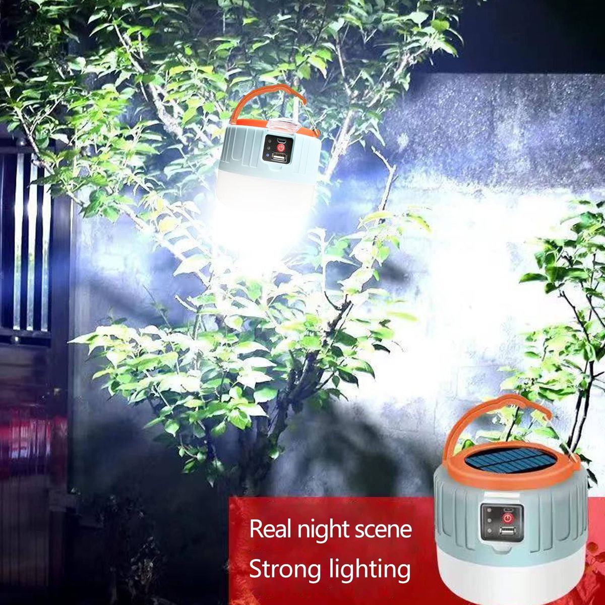LED Camping Lights Rechargeable Solar Light