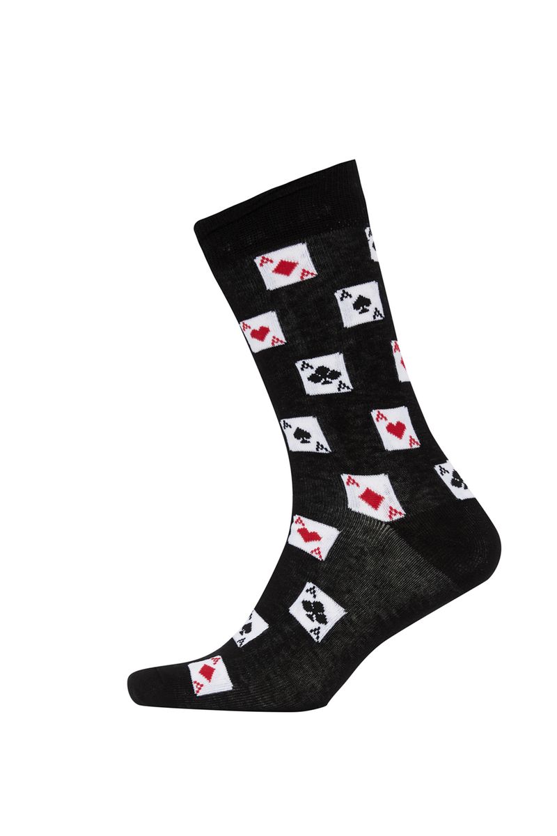 6 Piece Man Casual High Cut Socks - Karma