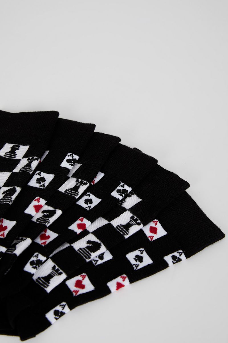 6 Piece Man Casual High Cut Socks - Karma