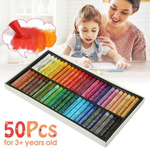 Pack Of 50 Vivid Colors Oil Pastels Inscribe Gallery Drawing
