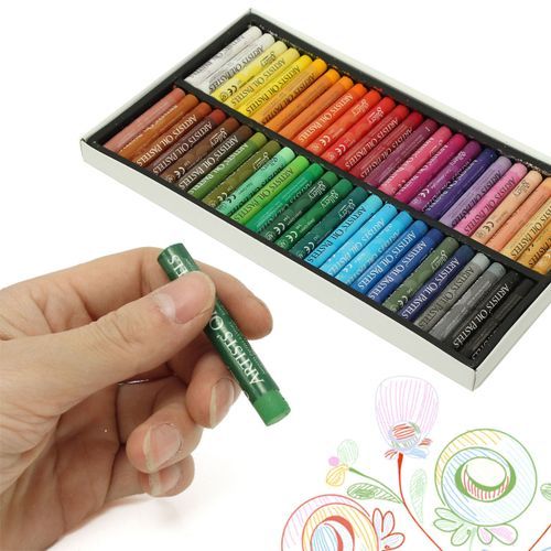 Pack Of 50 Vivid Colors Oil Pastels Inscribe Gallery Drawing
