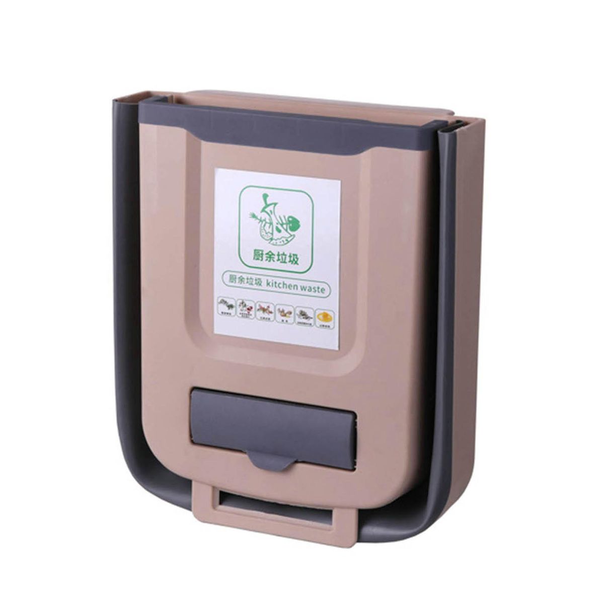 Kitchen Trash Can Garbage Holder Trash Can Kitchen Organizer Khaki