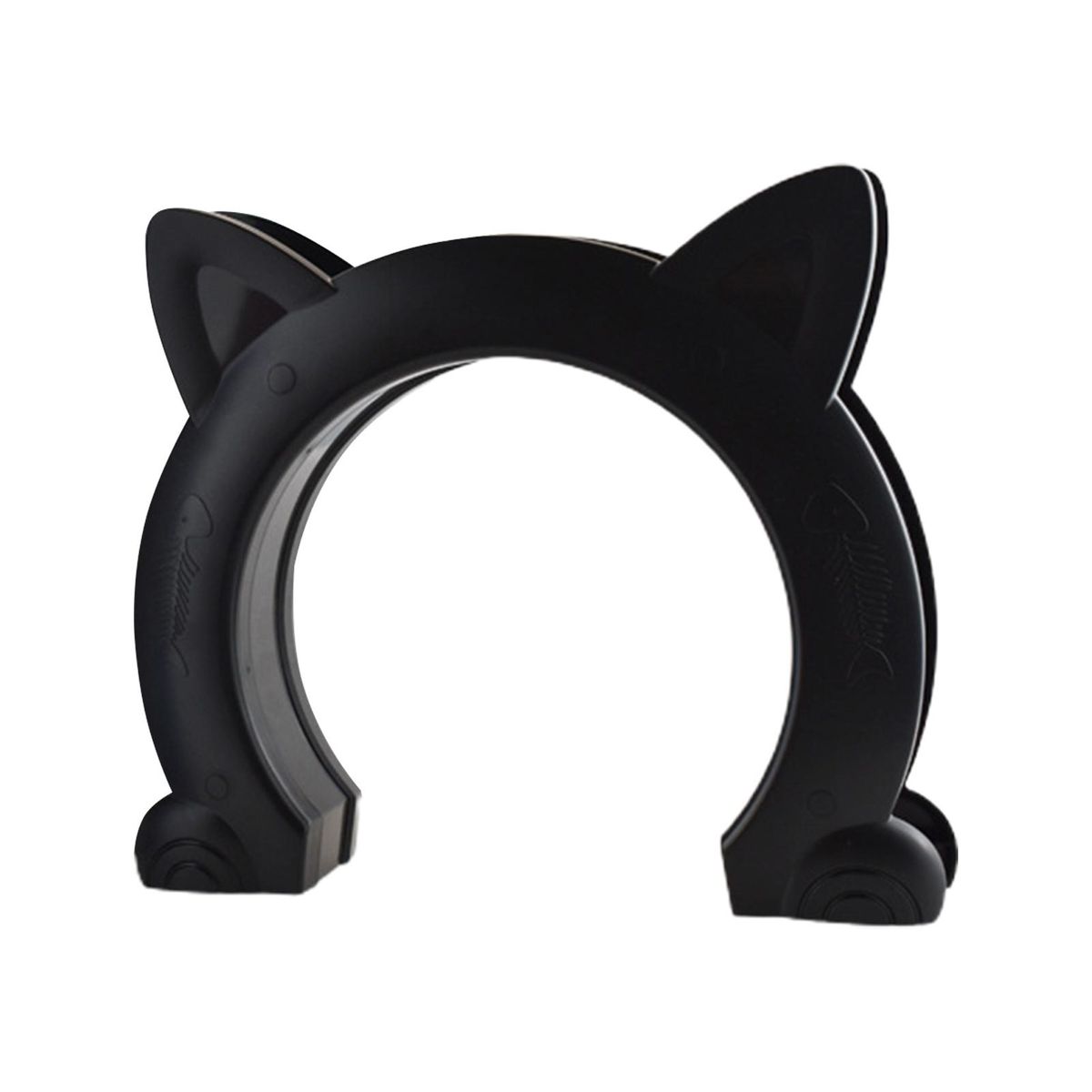 Kitten Door Cat Ears Shape Indoor Pet Kitten Puppy Door Black
