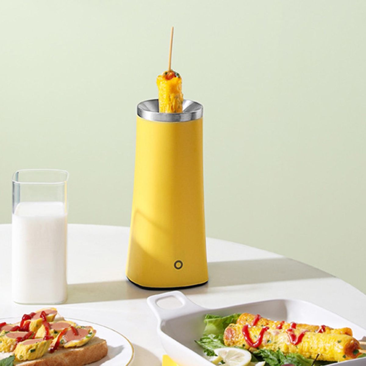 Automatic Egg Master Electric Automatic Rising Egg Roll Maker Yellow