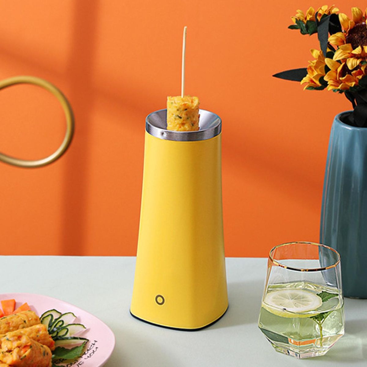 Automatic Egg Master Electric Automatic Rising Egg Roll Maker Yellow