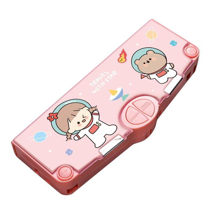 Portable Pen Case Large Capacity Stationery Pouch Container Cute Girl