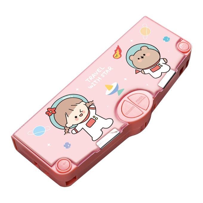 Portable Pen Case Large Capacity Stationery Pouch Container Cute Girl