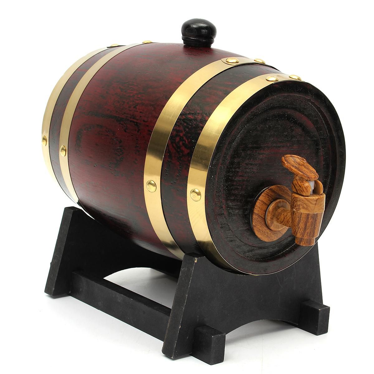 1.5L Oak Timber Wine Barrel  Whiskey Rum Port Keg Wooden Keg With Spigot