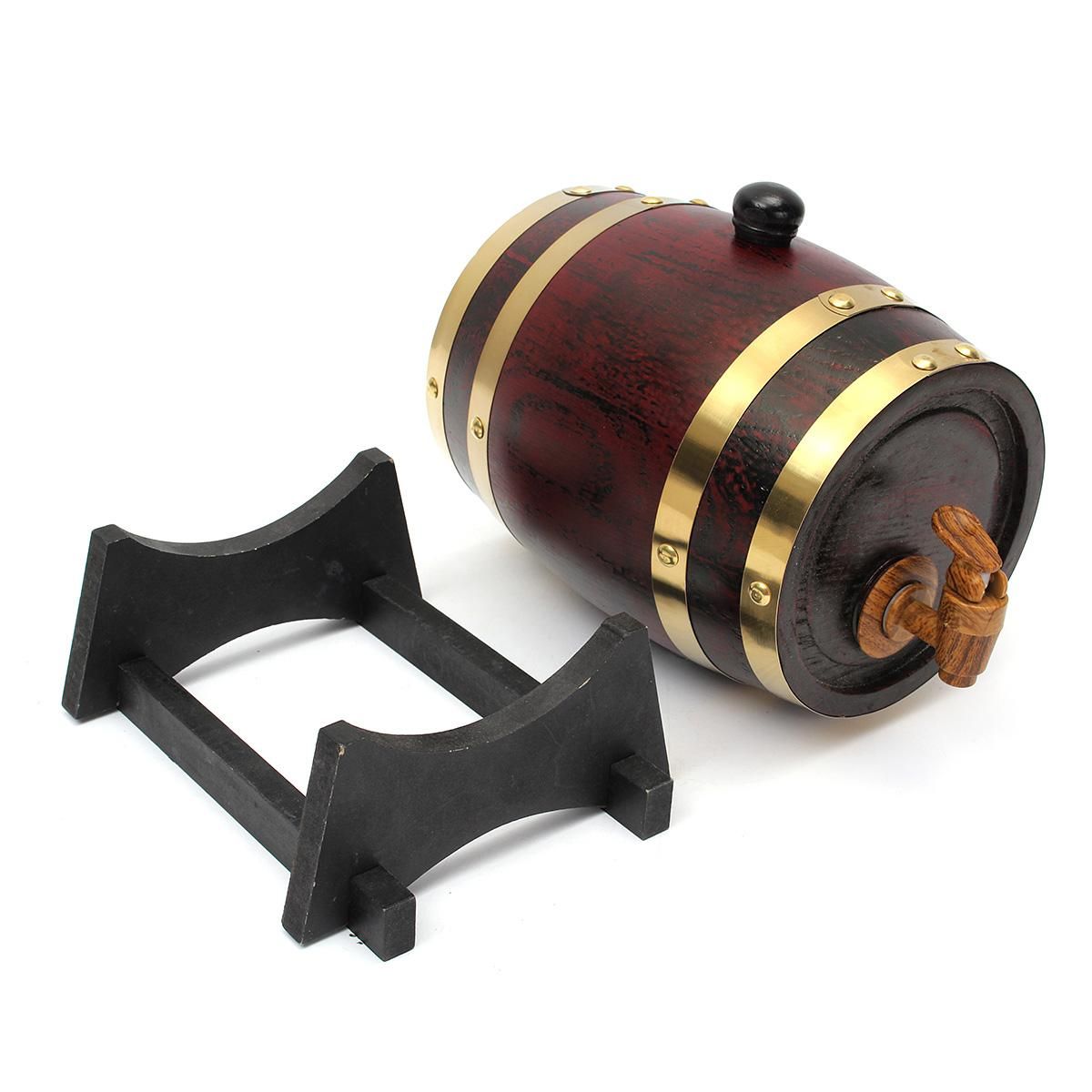 1.5L Oak Timber Wine Barrel  Whiskey Rum Port Keg Wooden Keg With Spigot