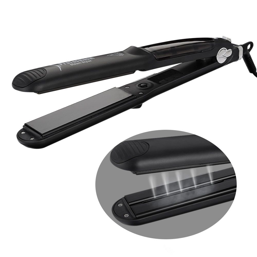 Professional Steam Spray Ionic Ceramic Electric Hair Straightener Fast Styler