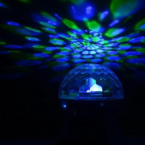 Party/ Disco DJ Bluetooth Speaker With Built-In Light Show,Stage Studio Effects Lighting, RGB Color Changing, LED Crystal Ball Auto Rotating, With Music Player For TF Card,black HT-S