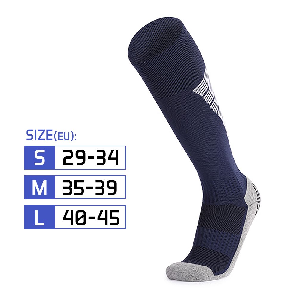 Anti Slip Sport Knee High Socks Athletic Socks For Mens And Women Running Training Football-White