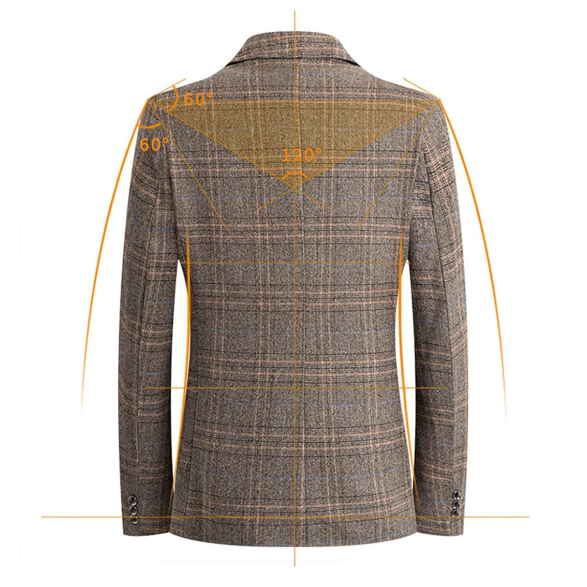 Triathlon Suit Men Swim Mens Autumn And Winter Plaid Brushed Suit-Khaki-A