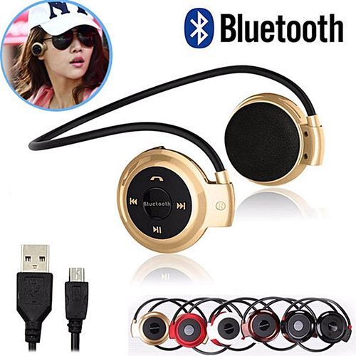 Bluetooth 4.0 Headset Mini Sport Wireless Headphones Music Stereo Earphones+Micro SD Card Slot+FM Speakers