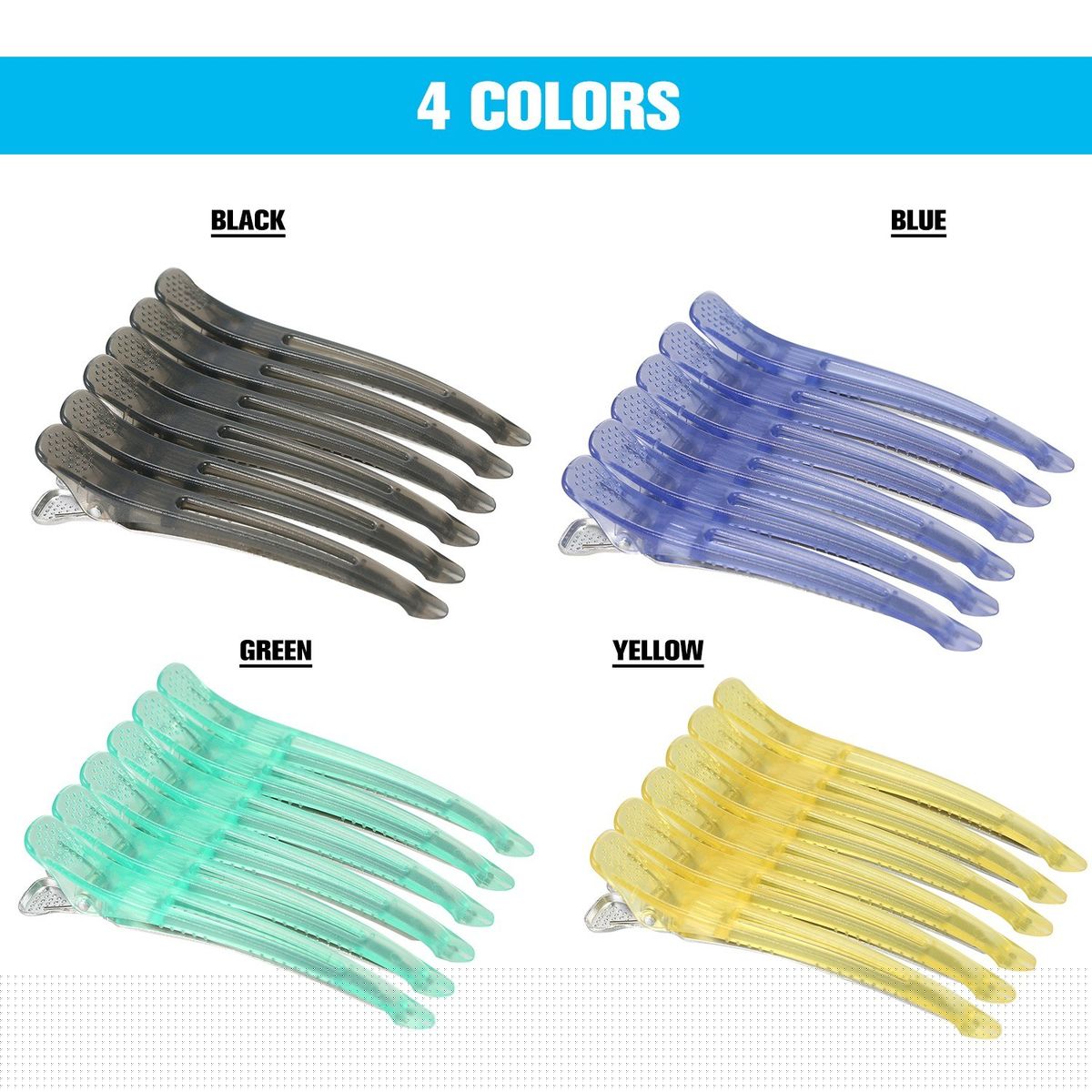 6pcs/set Hair Clips Non Slip Hair Clips Hairdressing