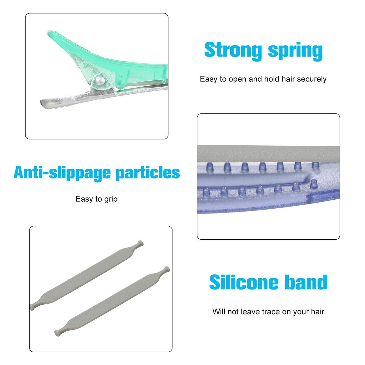 6pcs/set Hair Clips Non Slip Hair Clips Hairdressing