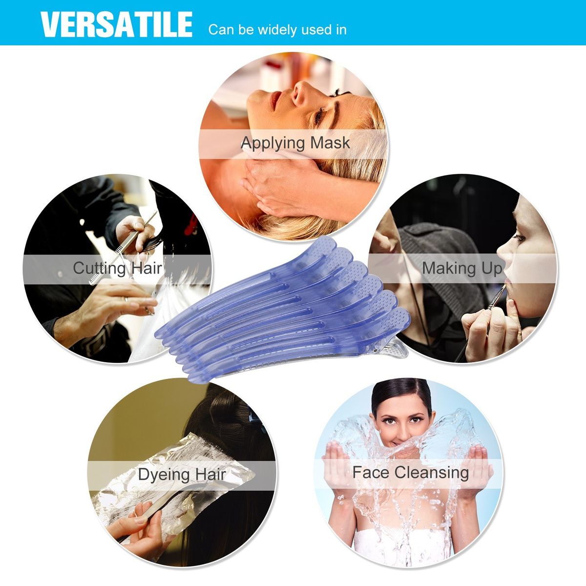 6pcs/set Hair Clips Non Slip Hair Clips Hairdressing