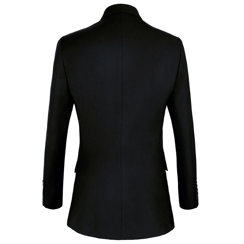 Men Slim Fit Suits Fashion Double Breasted Peak Lapel Wedding Groom Party Prom Skinny Costume Mens Ensemble Costume Homme Black