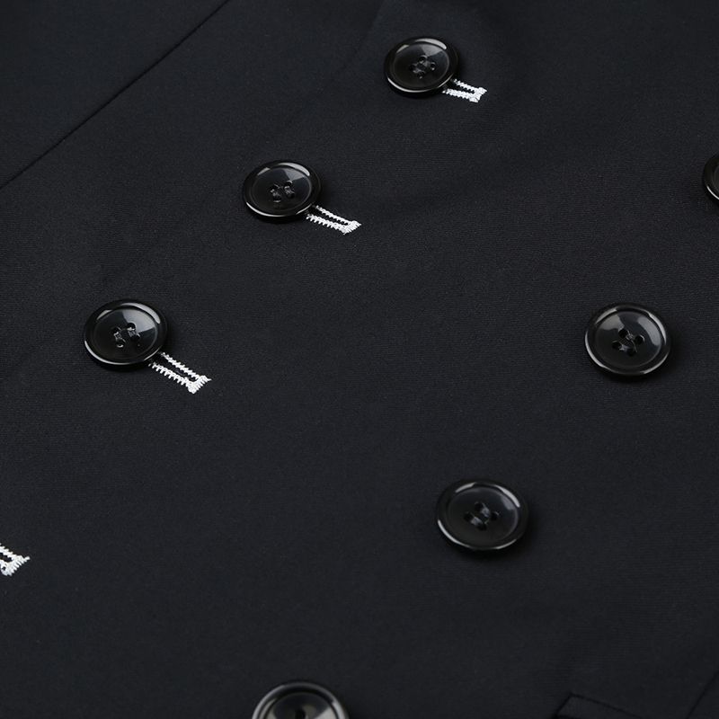 Men Slim Fit Suits Fashion Double Breasted Peak Lapel Wedding Groom Party Prom Skinny Costume Mens Ensemble Costume Homme Black