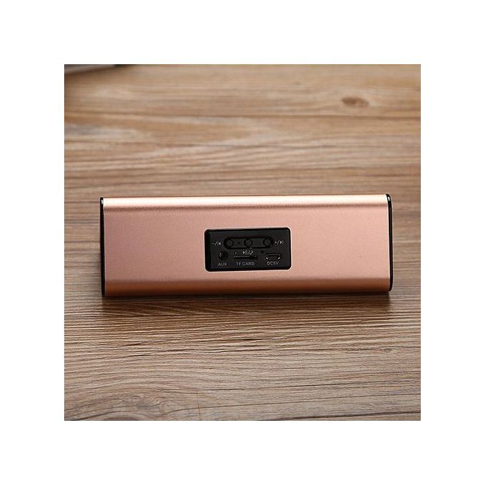 Support 2 Speakers Portable Wireless Bluetooth Stereo Speaker(Gold) HT-S