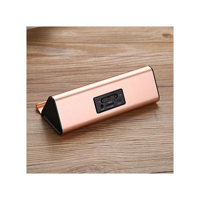 Support 2 Speakers Portable Wireless Bluetooth Stereo Speaker(Gold) HT-S
