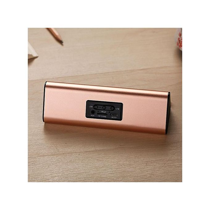 Support 2 Speakers Portable Wireless Bluetooth Stereo Speaker(Gold) HT-S