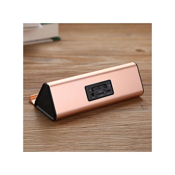 Support 2 Speakers Portable Wireless Bluetooth Stereo Speaker(Gold) HT-S