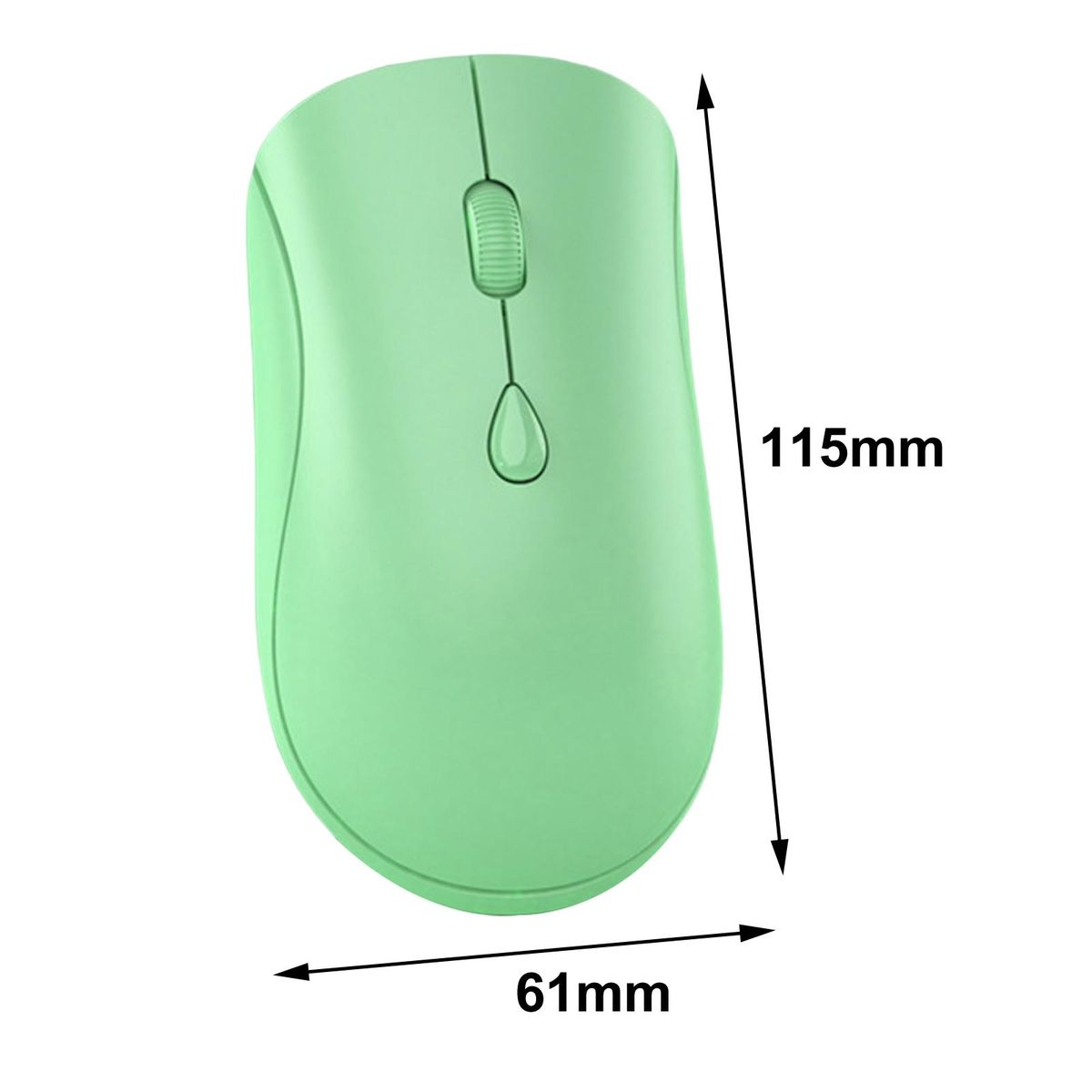 Wireless Mouse Ergonomic Silent USB Rechargeable 2.4G-Pink