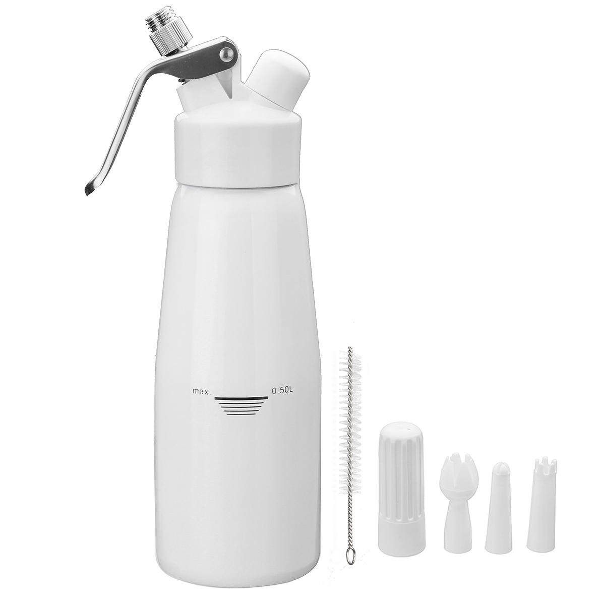 500ML Dessert Butter Foam Whipper Blower Dispenser + Nozzle And Cleaning Brush