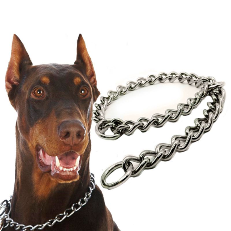 4Size Adjustable Metal Stainless Steel Snake Chain Dog