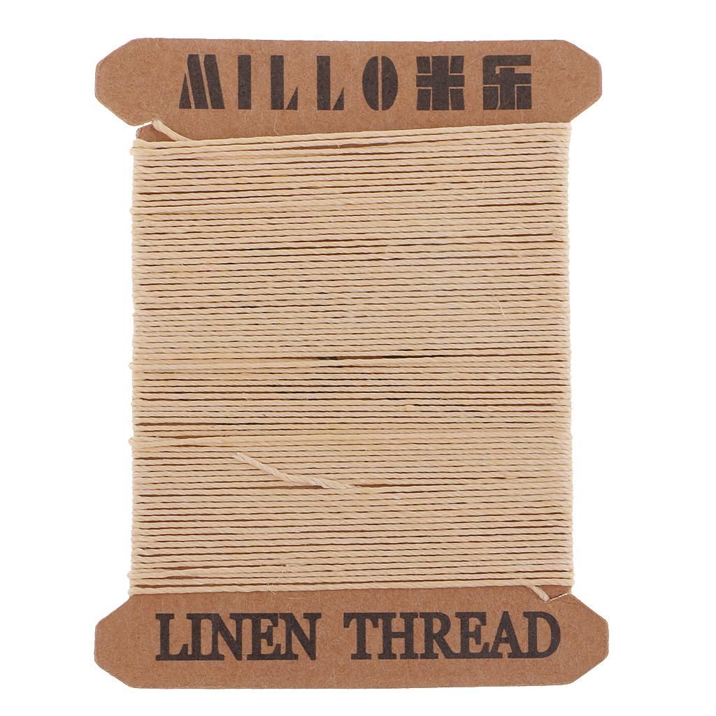 1 Piece Round Braided Linen Waxed Threads 6m For Leather Bags M001