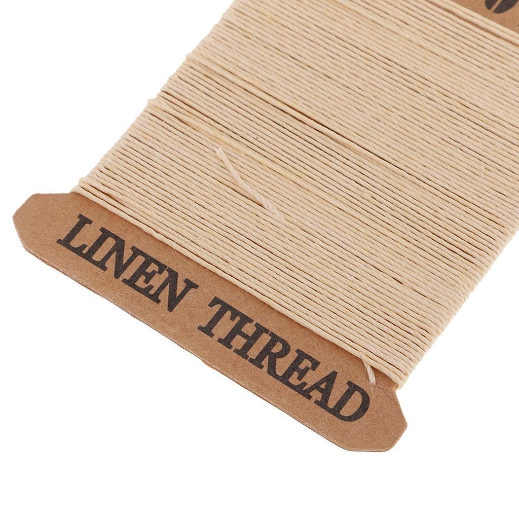 1 Piece Round Braided Linen Waxed Threads 6m For Leather Bags M001