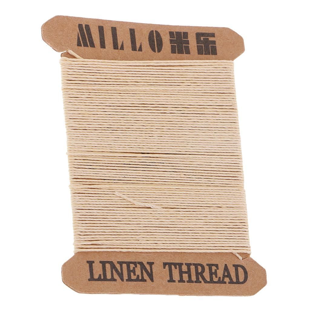 1 Piece Round Braided Linen Waxed Threads 6m For Leather Bags M001