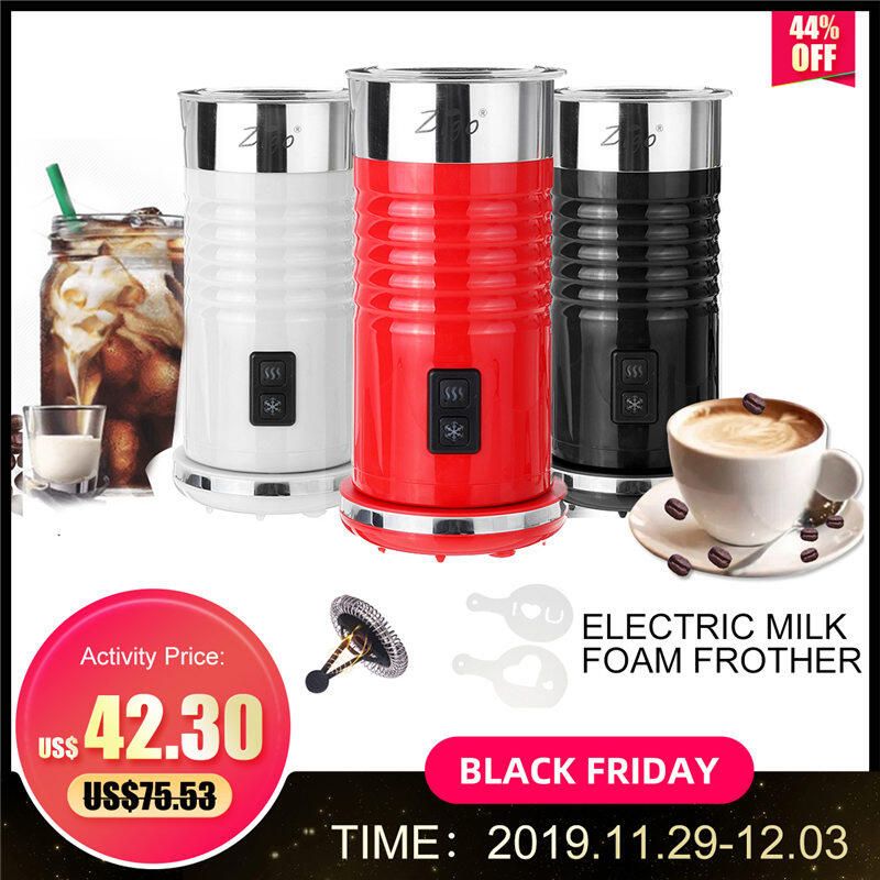 Automatic Electric Milk Frother Hot Cold Coffee Cappuccino Heater Foamer ！！ Black