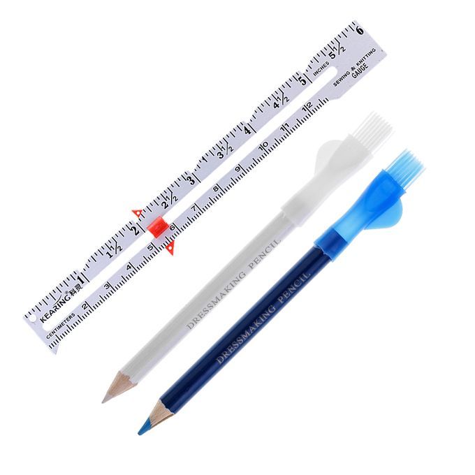 3Pcslot Tailor Chalk Pencil With Brush Double Heads Metal Sewing