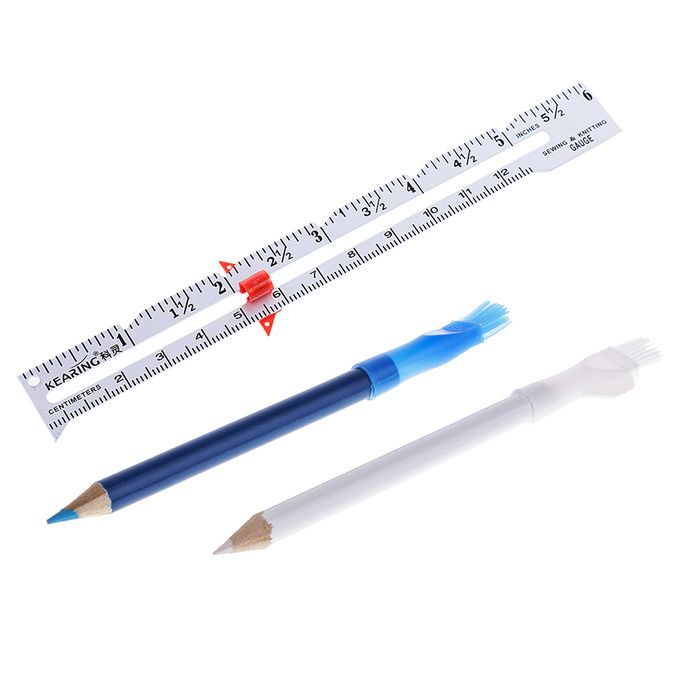 3Pcslot Tailor Chalk Pencil With Brush Double Heads Metal Sewing