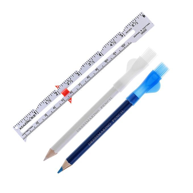 3Pcslot Tailor Chalk Pencil With Brush Double Heads Metal Sewing