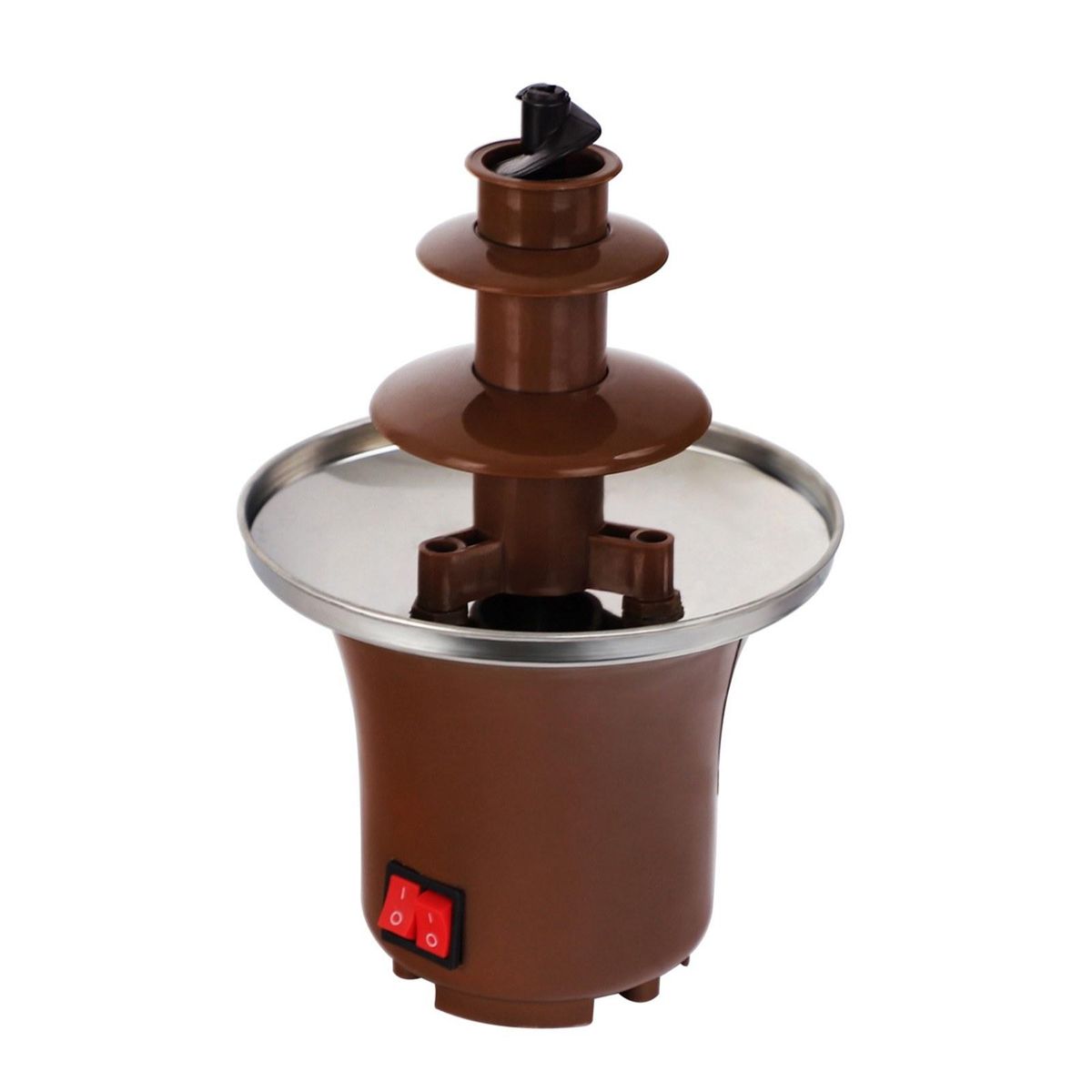 Three Layer Household Chocolate Fountain, Chocolate Melt Fondue, Chocolate Lava Machine for Melting Chocolate,, Chocolate Tower, Household Triple Chocolate Fountain