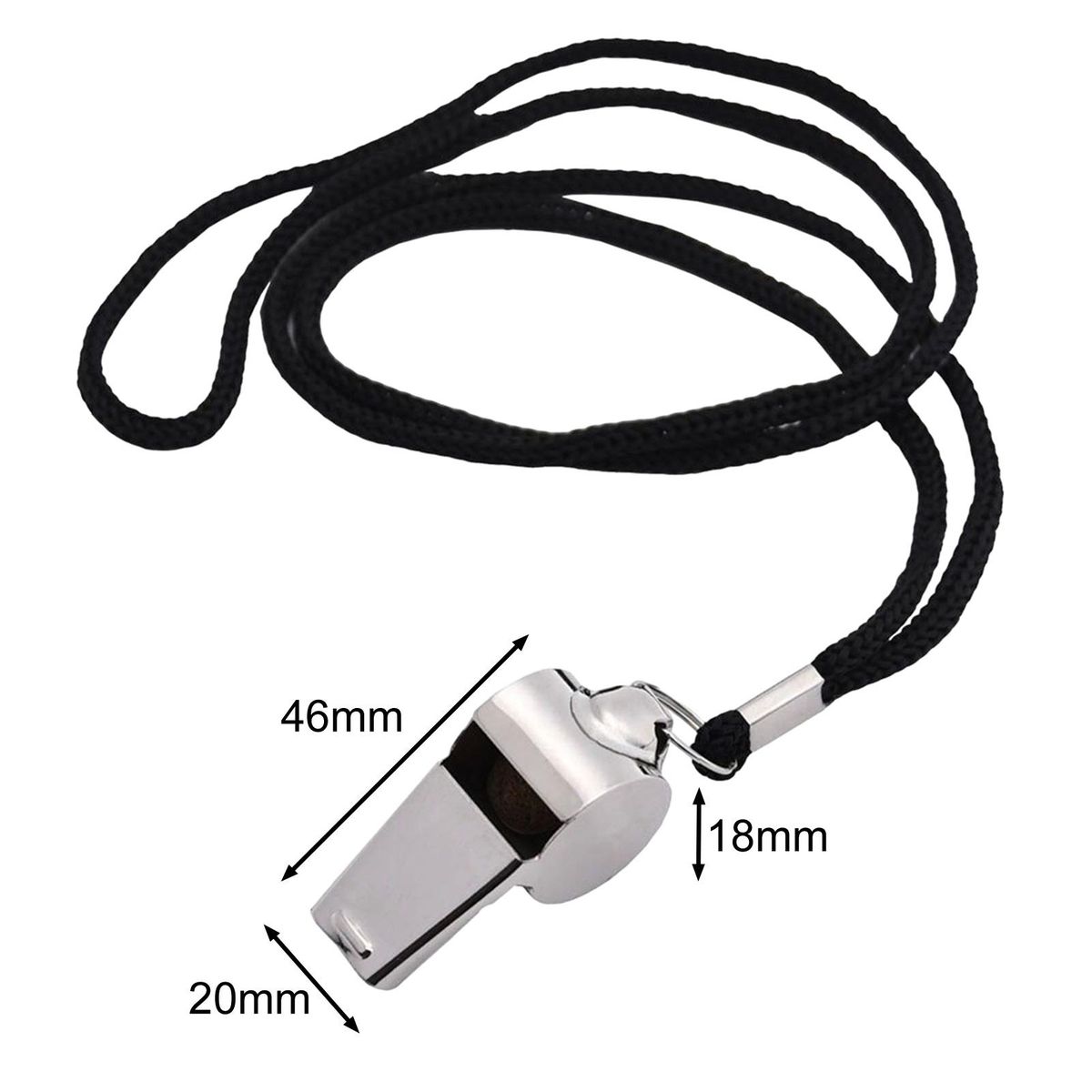 Voice Whistle Thunder Blast Referee Whistle Stainless for Outdoor Silver