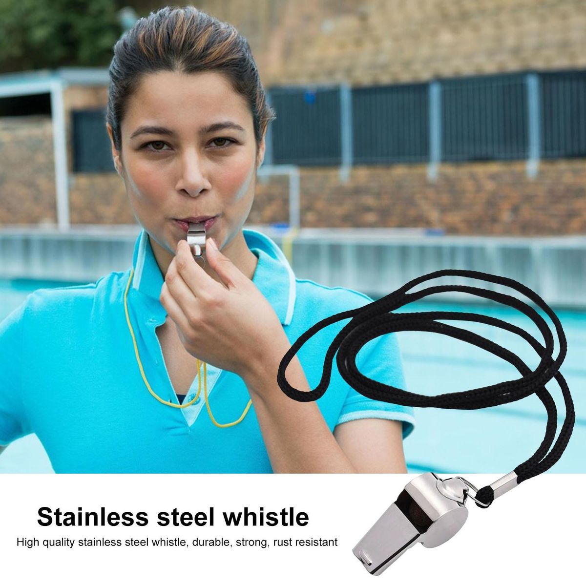 Voice Whistle Thunder Blast Referee Whistle Stainless for Outdoor Silver