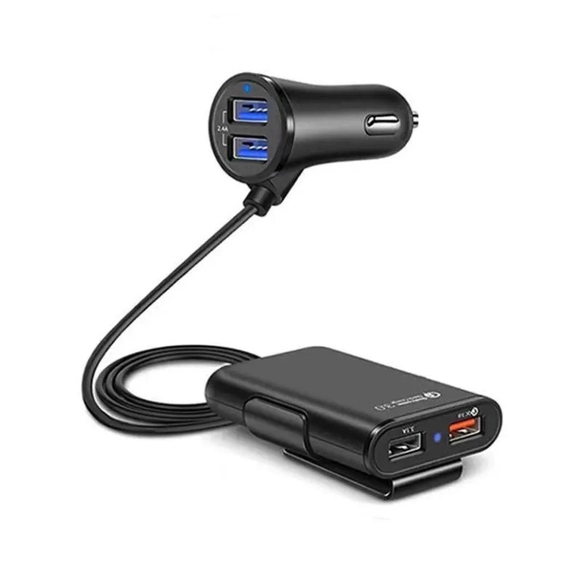 Car Charging Adapter Powerdrive Pro 8a Fast Charge Car for Front Black