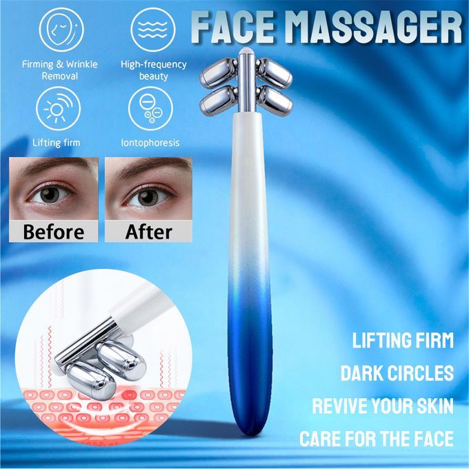 3D V Shaped Face Massager Wand Face Roller Massager Electric