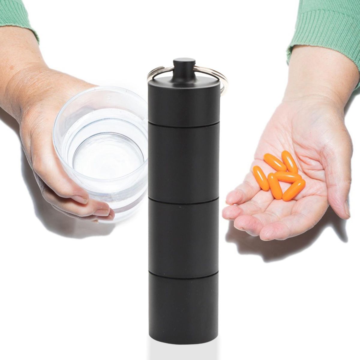 Aluminum Alloy  Box With Keychain, Portable
