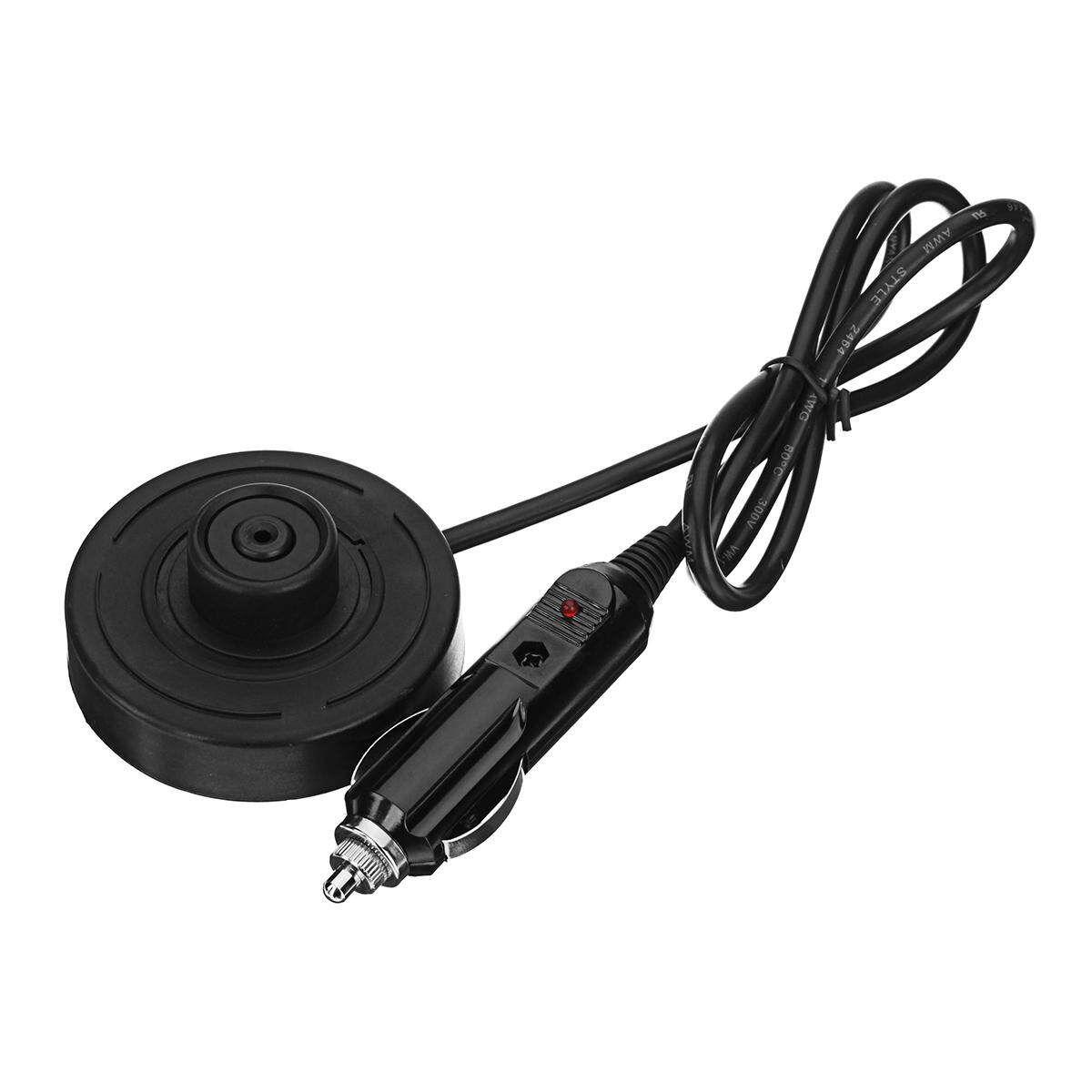 12V 400ml Car Stainless Steel Electric Heating Kettle Coffee Tea Milk Cup Mug Black Green (green)