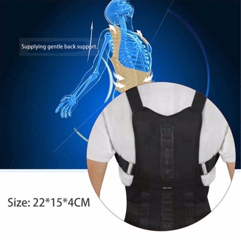 Adjustable Magnetic Posture Back Support Corrector Belt Band Belt  Shoulder Lumbar S Pain Relief Posture Waist Trimmer-