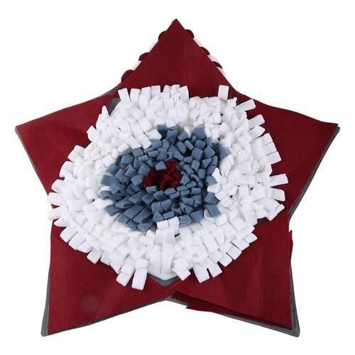 Pet Dog Star Shaped Snuffle Mat Nose Smell Training Blanket Sniffing Pad Slow Feeding Bowl Food Dispenser  Slip Puzzle Toys